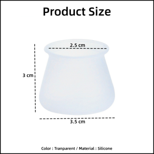 【PLAYFUL】 1pc Silent Thickened Silicone Chair Leg Cover Table Foot Cover Anti-Slip Foot Pad Protective