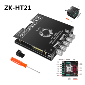 TDA7498E 160Wx2+220W+12V ลำฟโพงบูลทูธ ขยายเสียงโมดูลขยายเสียงซับวูฟเฟอร์ดิจิทัล บลูทูธ 2.1 ช่อง