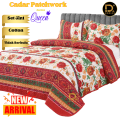 Cadar Patchwork 3 In 1 Design Baru Set Saiz Queen Bedding Hamparan Alas Tilam Bed Sheet. 
