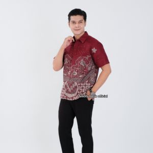 felicitybatik - Atasan Blouse Batik Wanita Kebaya Batik Couple Kemeja Kerja Pria Seragam [ selai ]