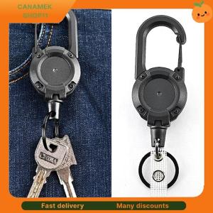 ❣️❣️❣️ Anti-theft Metal Easy-to-pull Buckle Rope Elastic Keychain Retractable Key Ring Anti Lost Ski Pass ID Card