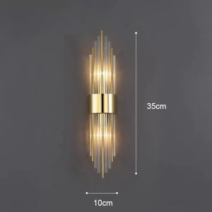 Crystal LED Wall Lamp Light Luxury Wall Light Modern Nordic Sconces Indoor Lighting Home Decor Bedside Living Room Bedroom Gold Wall Sconces