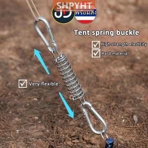[COD] SHPYHT SPORTS Portable Stainless Steel Tent Tension Spring Buckle Canopy Awning Rope Tensioner Outdoor Equipment