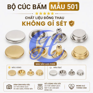 Bộ cúc bấm 4 thành phần cao cấp sử dụng cho quần áo thời trang  nút 4 chi tiết bấm áo khoác  túi xách handmade