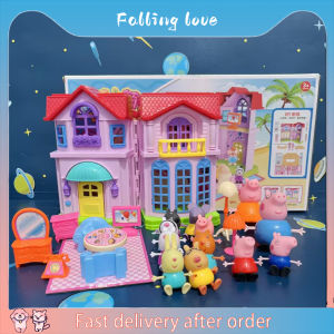 Childrens gift - Pretend Play Pig Doll House Set