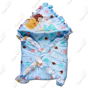Selimut Topi Tudung Karakter Bayi Boy & Girl Ukuran 68x68cm Motif Lucu Selimut Bulu Bayi Karakter