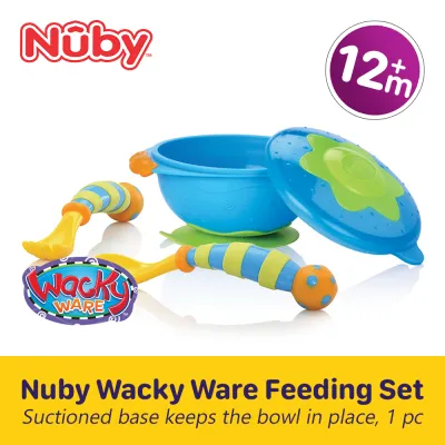 Nuby 12m+ Wacky Ware Suction Bowl Feeding Set