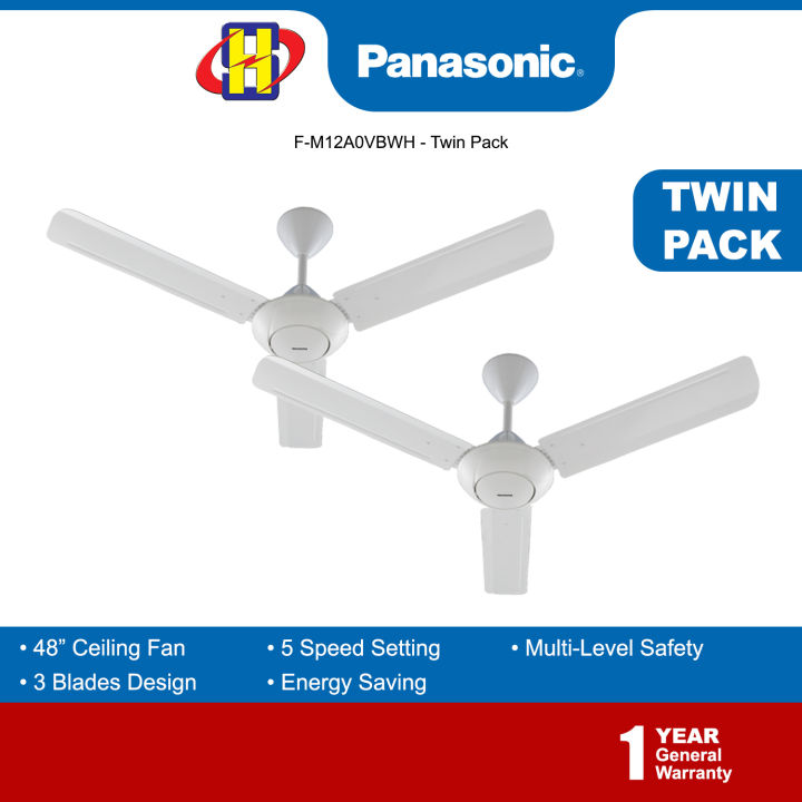 Panasonic Ceiling Fan (48 Inch/White) 3 Blades 5Speeds Regulator