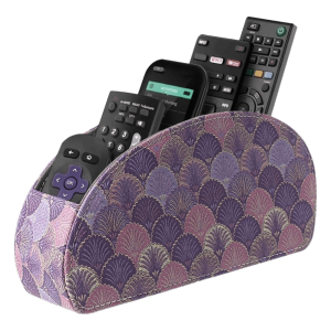 TAQ57 PU Leather Remote Control Holder Universal Modern Remote Control Box Pen Holder Multi-Device Storage Box