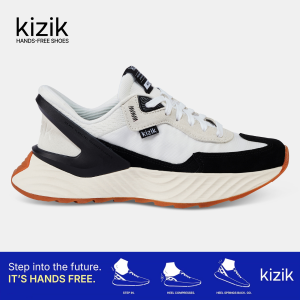Kizik Monaco White Black Womens Sneakers