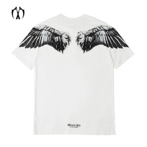 เสื้อยืดลำลองพิมพ์ลายตัวอักษร MIRACLE KILL Wing แบบหลวมๆสำหรับทั้งชายและหญิง