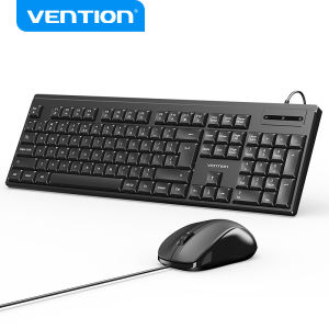 Vention Wireless Keyboard and Mouse Combo Business Set with Mouse 2.4G 1200 DPI 104 key Keyboard Computer Soft Touch Gaming for Laptop Computer PC Wireless Keyboard Mouse Set