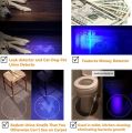 ไฟฉาย UV 395ดวง/365nm ไฟ LED ไฟฉายอัลตราไวโอเลตแสงอัลตร้าไวโอเล็ตขนาดเล็กที่สามารถซูมได้โคมไฟตรวจสอบเครื่องมือเครื่องตรวจจับคราบปัสสาวะสัตว์เลี้ยง. 