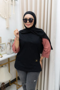 Kaos Wanita Oversize Polos Kombinasi Katun Combed PREMIUM Atasan Wanita Terbaru