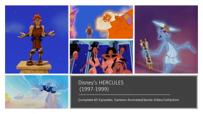 HERCULES Animated Series (1997) in 32GB USB Flash Drive. HERCULES Cartoon Animated Series (1997 - 1999) Complete 65 Episodes Video Collection English DUBBED on 32GB Flash Drive Includes Free Surprise Gift
