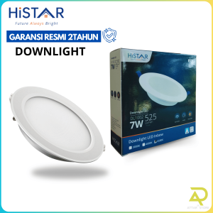 Lampu Downlight Histar LED Panel 5W 7W 9W 12W 15W Putih 12Watt Tipis Bulat Inbow Putih