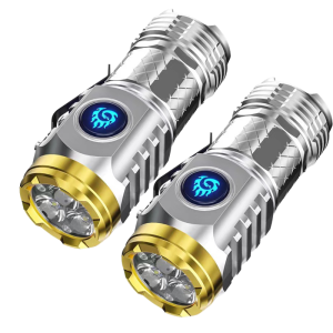 Outdoor longrange small steel cannon rechargeable mini flashlight