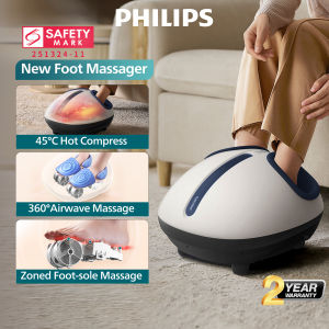 【New Arrival】Philips Foot Massager Hot Compress Blood Circulation Electric Foot Massager Machine 3D Massage Pain Relief