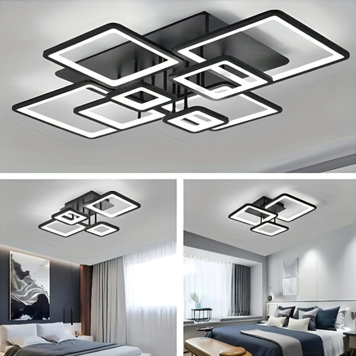 Modern bedroom ceiling light, living room light, tri color LED dimming ...