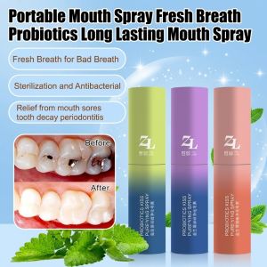 Portable Probiotic Oral Spray Bad Breath Spray Fresh Breath Long Lasting Mouth Freshener Spray For Daily Use Oral Care
