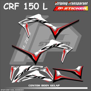 CRF 150 L (COD) STIKER STRIPING MOTOR HONDA CRF 150 L - STIKER LIST GRAFIK SIMPLE WARNA VARIASI DESAIN RACING HOLOGRAM DAN TRANSPARAN BISA COD IP. PROJECT.KODE-001