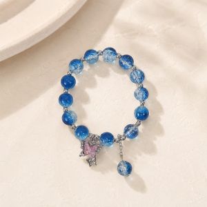 LD-K188 Gelang Manik Manik Aesthetic Crystal Beads Bracelet / Gelang Kupu Wanita Korea Hand Jewelry