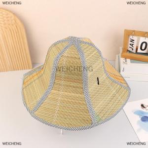 [COD] WEICHENG Chinese Bamboo Rattan Hats Retro Handmade Weave Straw Hat Tourism Rain Dance Props Cone Fishing Sunshade Fisherman Hat
