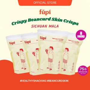 [Bundle of 8] Sichuan Mala Fupi Crispy Beancurd Skin Chips [Fu Chuk Chips] (8 x 75g)