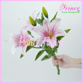 Bunga Lily Latex Cabang 3 Bunga lili Palsu Bahan Lateks Artificial Real Touch Silk Flower Tiger Lilies Hiasan Hotel Bucket Rumah Cafe dan Dekorasi Pelaminan Berkualitas Import Premium Murah. 