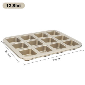 Tulip Home Furnishings Store 6 Cup Square Cake Pan Non Stick Carbon Steel Baking Mold Tahan Lama Easy Clean Oven Use Mini Cupcake Muffin Tray