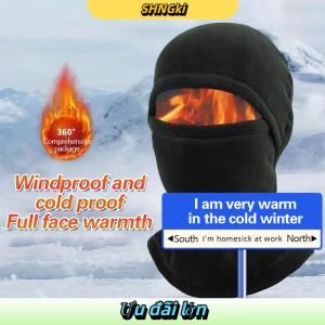 SHNGki Mùa Đông Ấm Áp Ngoài Trời Cưỡi Đầy Đủ Mặt Nạ Bao Gồm Balaclava Lông Cừu Xe Máy Câu Cá Trượt Tuyết Mặt Nạ Ấm Áp Windproof Bìa Hat