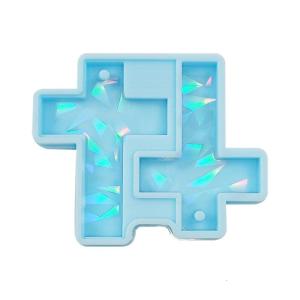 Glossy Light and Shadow Ornaments Silicone Epoxy Keychain Mold DIY Earrings Pendant for Valentines Gift Crafts