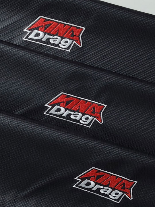 Universal Motorcycle Leather Seat Cover KING DRAG Logo Design