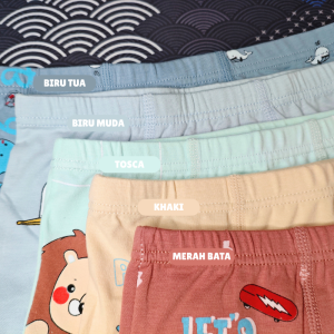 BX014 CELANA DALAM ANAK LAKI LAKI UMUR 3-13 TAHUN model Boxer bahan katun lembut nyerap keringat adem