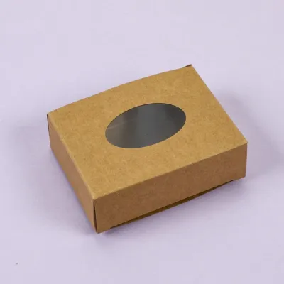 INVADER 10/20Pcs Square Gift Box with Clear Window Mini Cookies Candy Packaging Box Kraft Paper Handmade Soap Wrapping Box Wedding Birthday Party Supplies