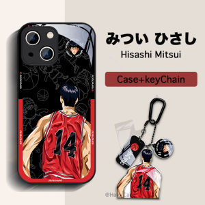 Samsung S23 Ultra Glass Case With KeyChain S26Ultra S25Ultra S24Ultra S22Ultra S23FE Shockproof Lens Protect S23 A54 A52 A53 A14 A34【Slam Dunk jump!SHOHOKU】