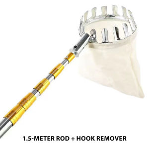 ⭐️Local Delivery⭐️Stainless steel fruit picker - A heavy-duty harvesting tool for apples peaches and walnuts with a telescopic rod featuring an extended arm and a rotating basket