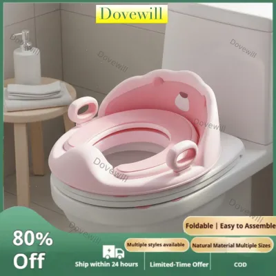 Dovewill Easy to Clean Toddler Toilet Seat Non-Slip Kids Toilet Seat Fits Most Toilets Child Care Product No Installation for Toddlers