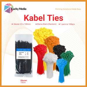 Kabel Ties 10cm Cable Tie 25 x 100mm Tish isi 100 Warna Insulok Tali Nylon Pengikat Serbaguna