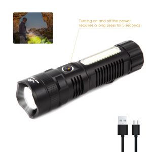 Shan Bao มัลติฟังก์ชั่น USB พลังแสงพิเศษซูมไฟฉายขนาดกะทัดรัดแม่เหล็ก (โลโก้พิเศษที่ปรับแต่งได้)