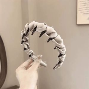 Băng Đô Dệt Đơn Giản Chất Lượng Cao Kiểu Hàn Quốc Băng Đô Chống Trượt Có Răng Dùng Để Rửa Mặt Kẹp Tóc Hàng Ngày
