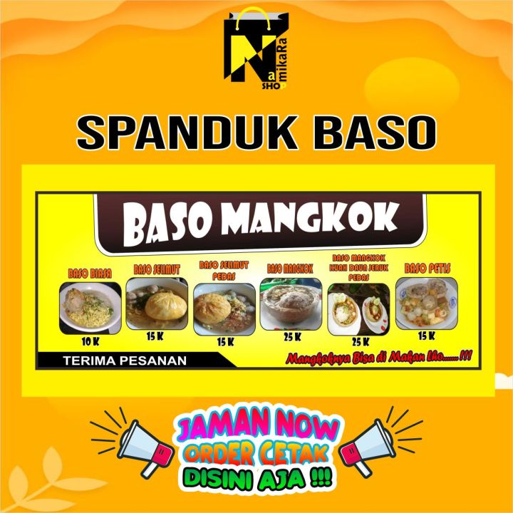 Banner Backdrop Spanduk Bakso Terbaru Bisa Custom Bisa Cod Ukuran