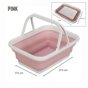 DROPASSIST 2540 Portable Foldable Basket Bucket With Handle Collapsible Storage Bekas Lipat Jimat Ruang