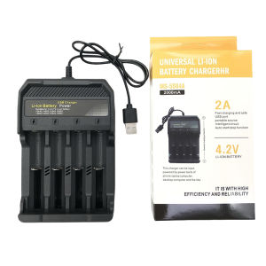 Universal 4 Slots 18650 14500 Battery Charger Lithium Ion Portable Travel USB Charger DC 4.2V 1000mA Output PENGECAS BATERI 充电座位