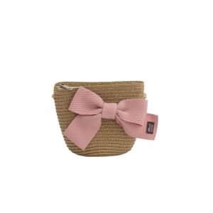 GOOTRADES Lovely Sweet Breathable UV Protection Panama Hat Kids Handbag Summer Ribbon Bow Travel Children Straw Hat Same Style Bags Korean Style Girl Cap Sun Visor Hat