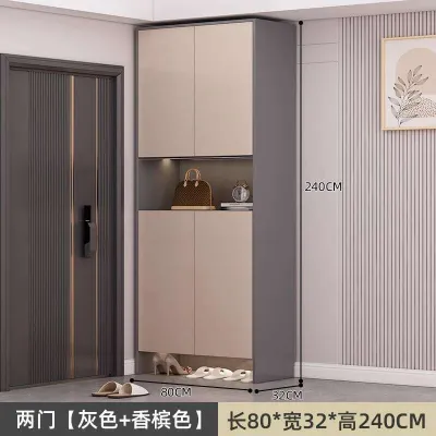 ⚡Solid Wood Entryway High Cabinet Multi-layer Extra Large Shoe Cabinet Large Capacity Doorway Storage Integrated Indoor Customizable
