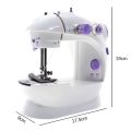 Mini Sewing Machine Double Speed Automatic Thread Portable Sewing Clothes Repair Needle Mesin Jahit Kain Penjahit Jarum. 