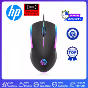 MGall Original HP M160 Wired Mouse High Performance Optical Gaming Mouse With 7 Colours Rainbow LED