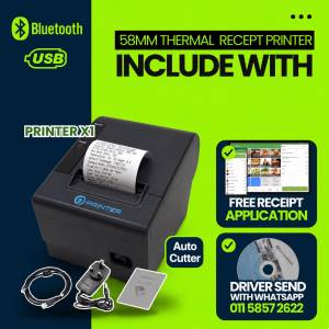 9printer-58C Thermal Receipt Printer 58mm With Autocut USB+Bluetooth POS Printer Kitchen Printer Cashier Printer