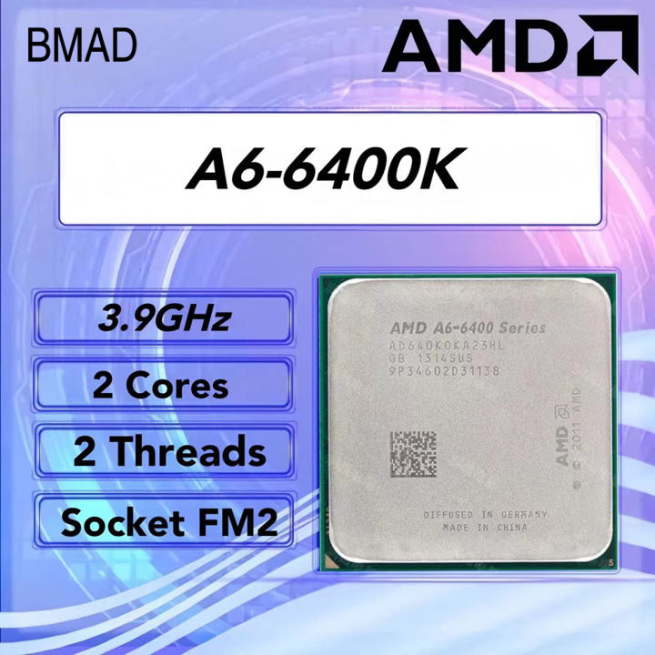 AMD A6 Series CPU A6 6400K Richland Architecture 2 Core 2 Thread